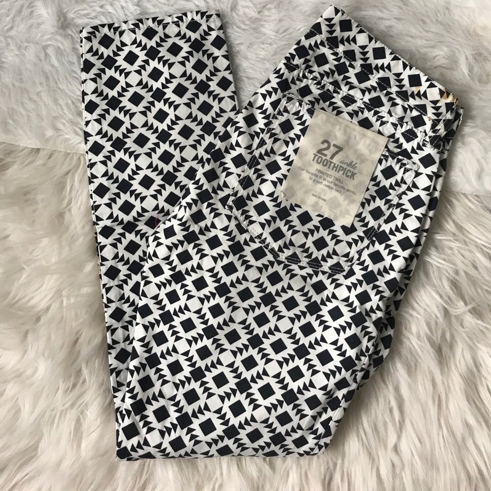J crew toothpick print ankle pants